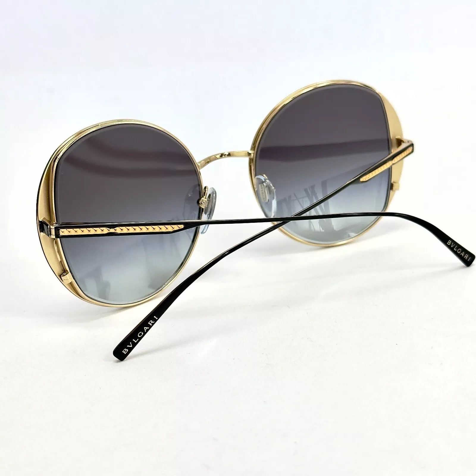 Bvlgari BVLGARI BV6169 Black Round Metal Fashion Sunglasses 6169 Size ONE SIZE - 3 Thumbnail