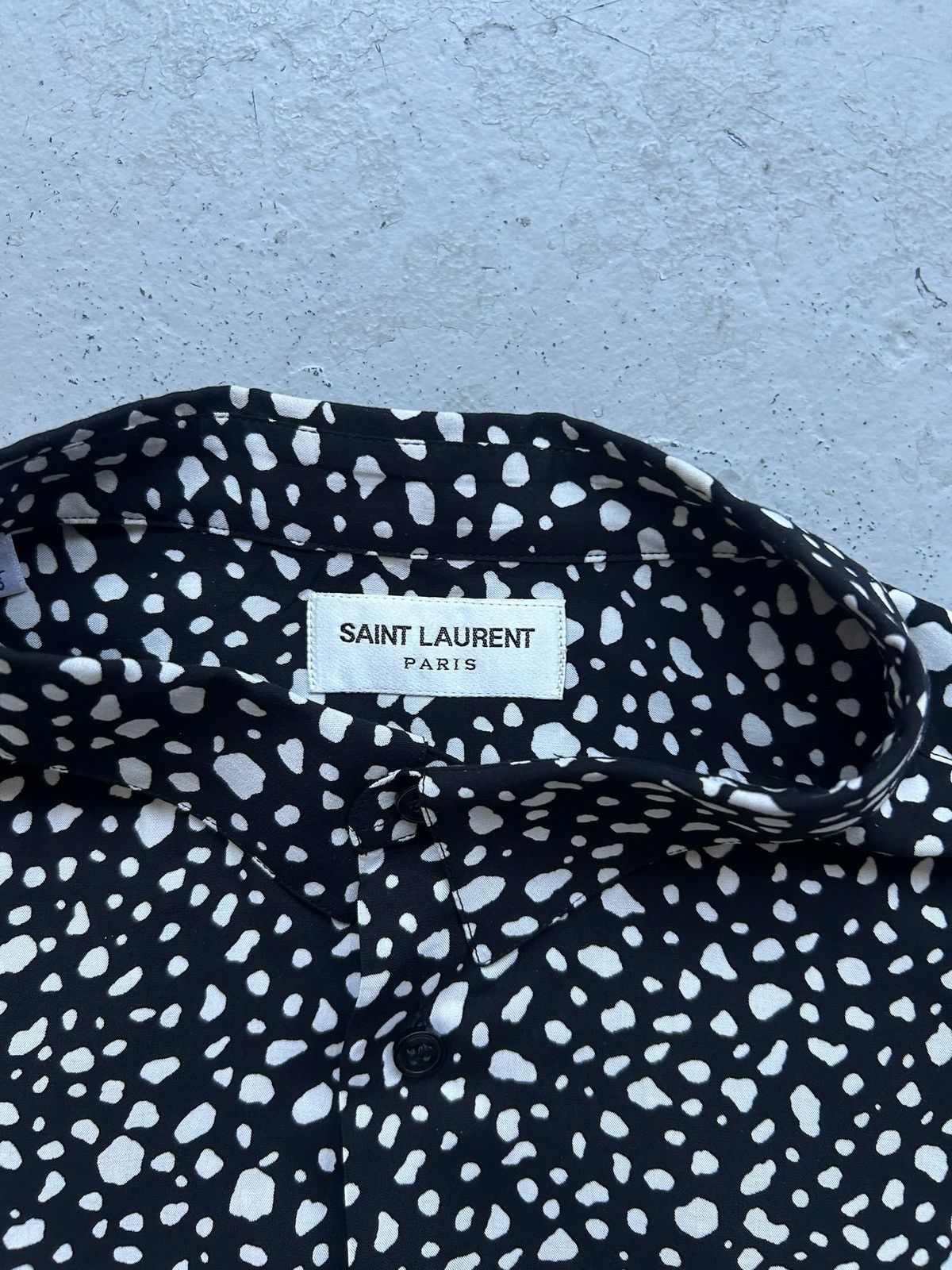 Saint Laurent Paris Saint Laurent Speckle Print Button Up Size US L / EU 52-54 / 3 - 3 Thumbnail