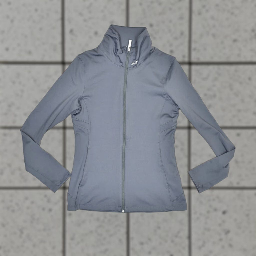 Under Armour Under Armour Women Full Zip Jacket Solid Polyester Gray Size S Fitted All Season Jacket Womens Gray Solid Full Zip Polyester S Size S / US 4 / IT 40 - 1 Thumbnail