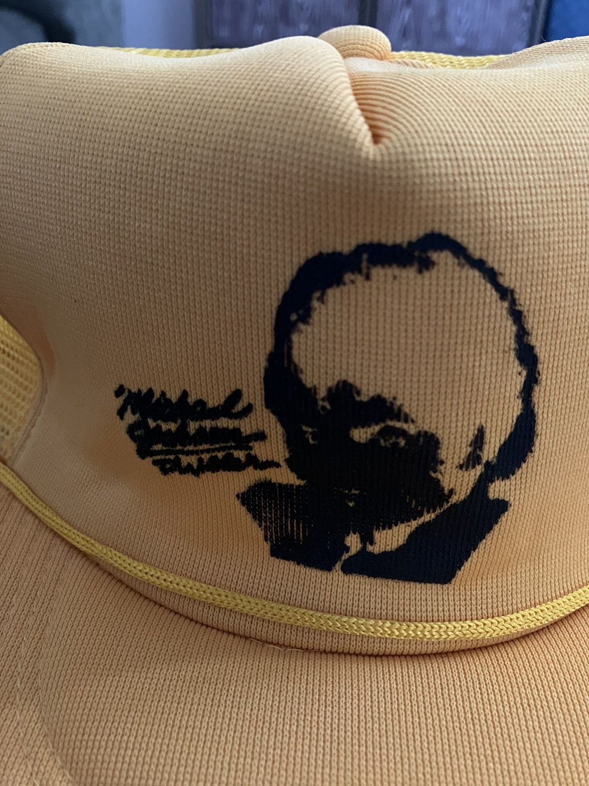 Vintage Vintage 80s Michael Jackson Thriller Yellow Rope Trucker Hat Size ONE SIZE - 2 Thumbnail