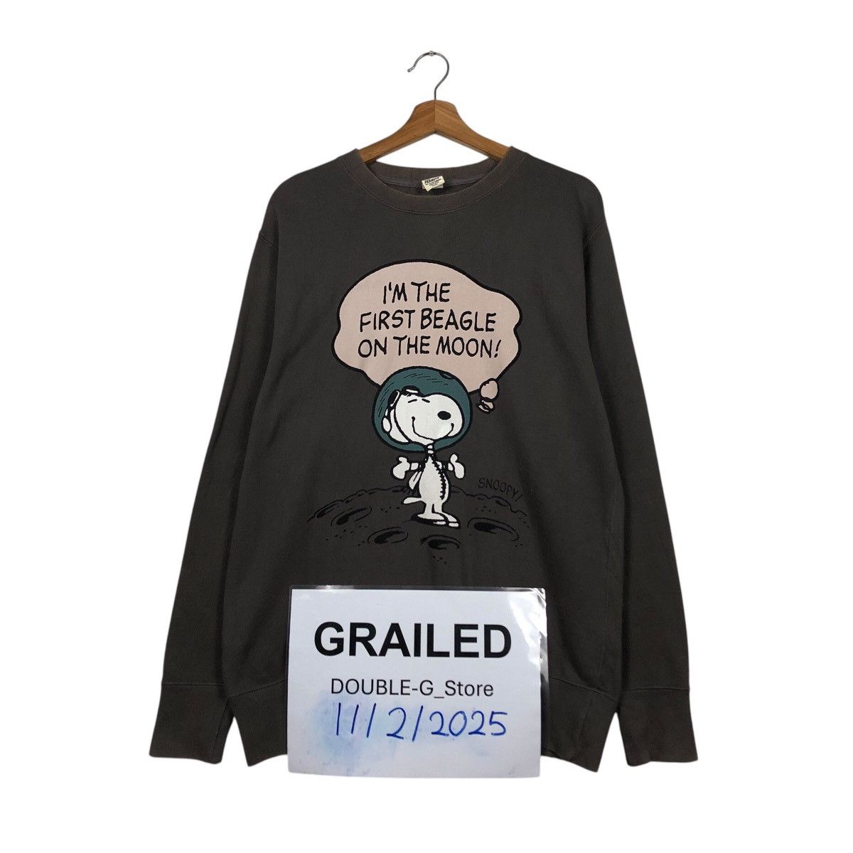 Japanese Brand Vintage Uniqlo UT First Beagle on the Moon Snoopy Sweatshirt Size US M / EU 48-50 / 2 - 1 Thumbnail