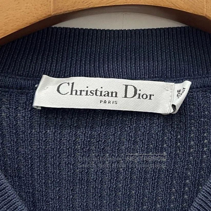 Dior Dior Navy Number 8 Knit Zip Jacket. Size S / US 4 / IT 40 - 4 Thumbnail