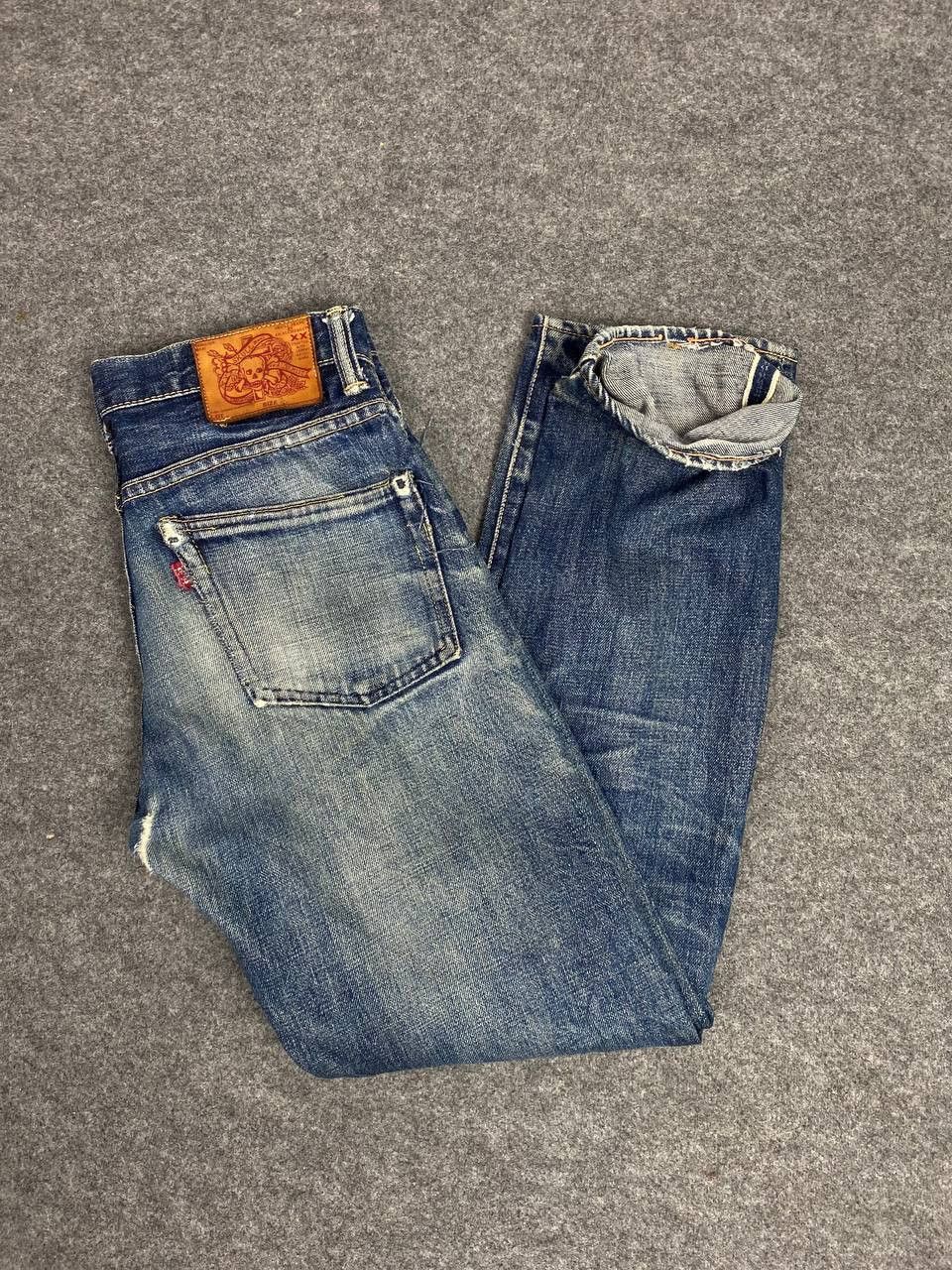 Skull Jeans by an Alchemist vintage skull jeans by alchemist selvedge distressed denim Size US 30 / EU 46 - 2 Thumbnail