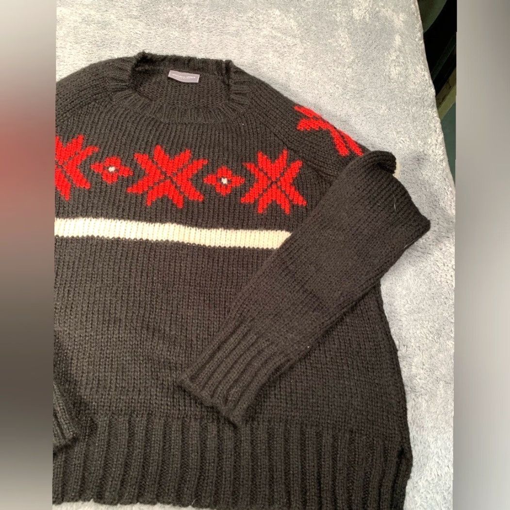Vintage Wooden Ships Sweater Black Patterned S/M Women Pullover Size S / US 4 / IT 40 - 3 Thumbnail