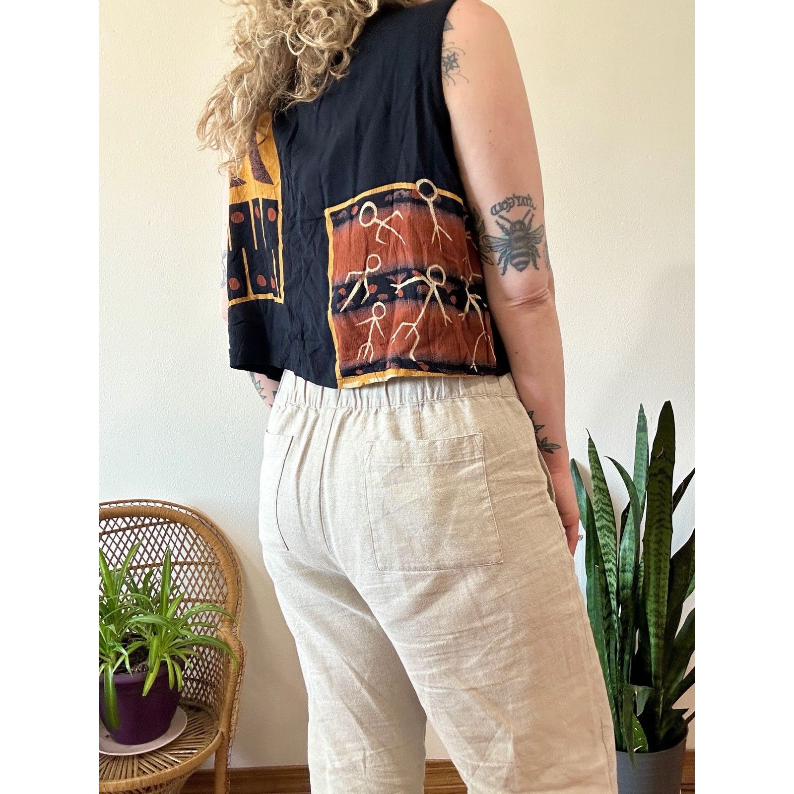 Vintage NOS 90's Hippie Boho Rayon Boxy Tank size XL Size XL / US 12-14 / IT 48-50 - 6 Thumbnail