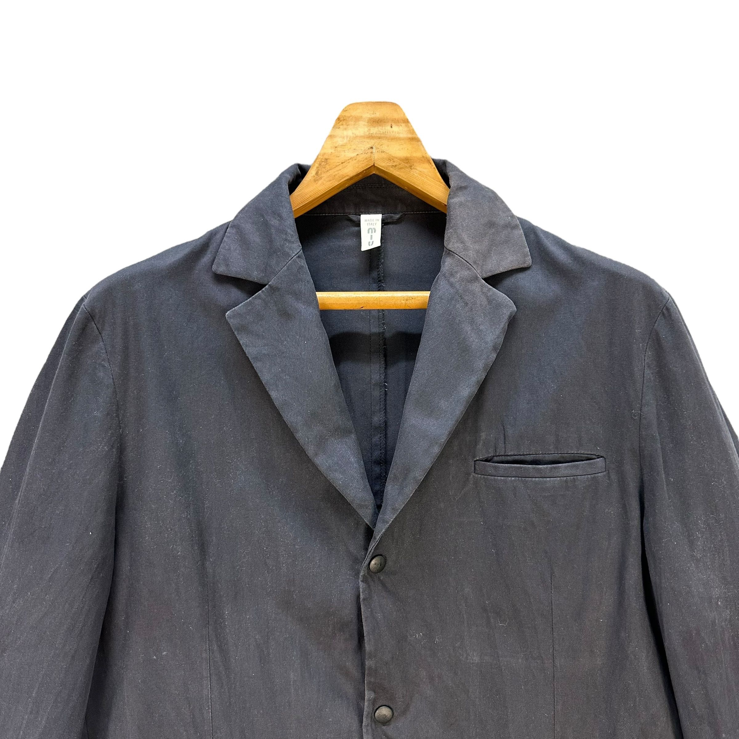 Miu Miu Trashed MIU MIU Snap Button Cotton Casual Jacket #A75-1813 Size US M / EU 48-50 / 2 - 2 Thumbnail
