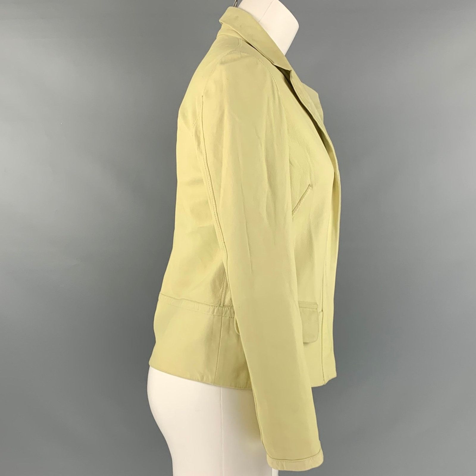Other NO BRAND Size S Yellow Suede Reversible Jacket Blazer Size S / US 4 / IT 40 - 2 Thumbnail