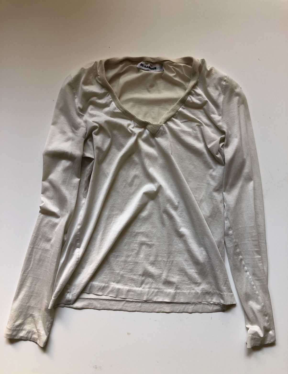 Jil Sander JIL SANDER “ribbon” neckline long sleeve Size US S / EU 44-46 / 1 - 1 Thumbnail