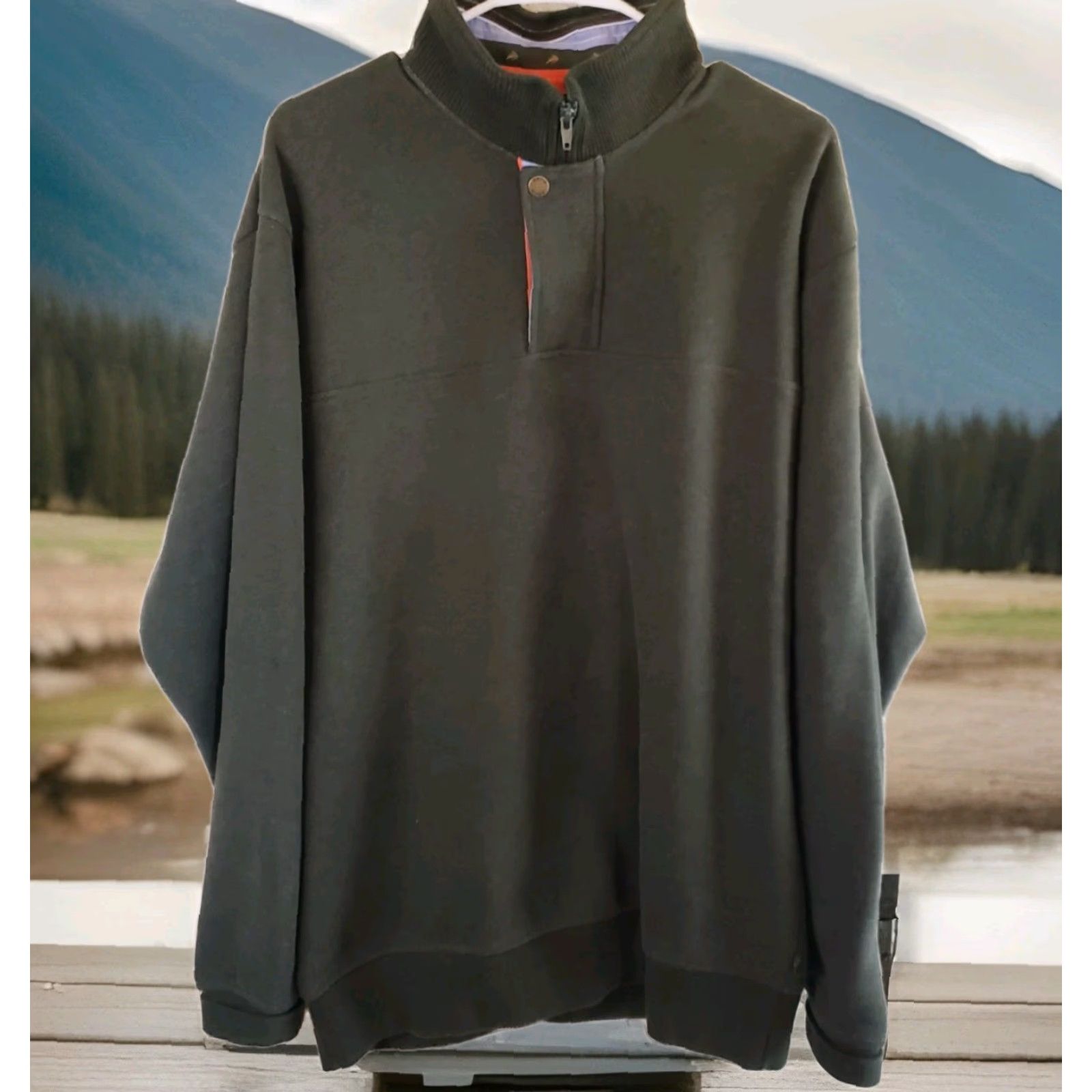 Orvis Orvis Sweater Mens Medium Green 1/4 Zip Outdoors Hiking Mock Neck Pullover Size US M / EU 48-50 / 2 - 2 Thumbnail
