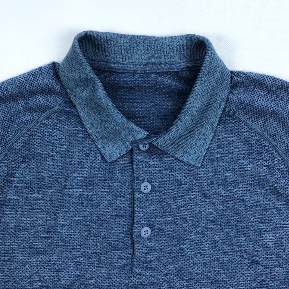 Lululemon Lululemon Polo Shirt Men's M Blue Heather Short Sleeve Size US M / EU 48-50 / 2 - 3 Thumbnail