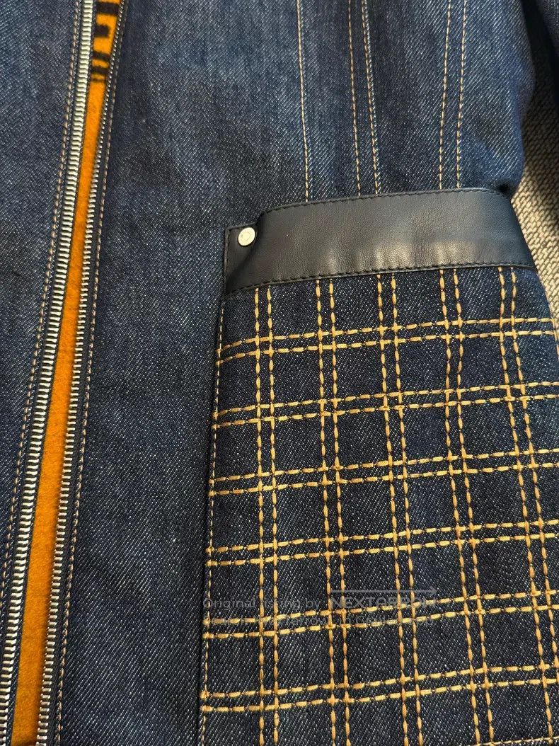 Hermes Hermes Denim leather jacket Size XXS / US 00 / IT 34 - 2 Thumbnail