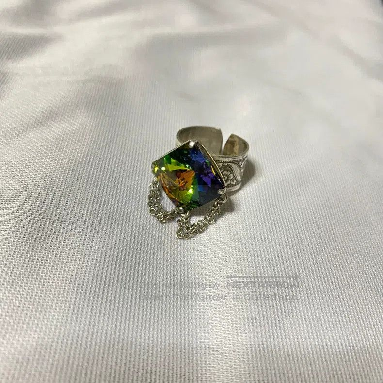 Jean Paul Gaultier Jean Paul Gaultier Carved Gemstone Chain Ring Size ONE SIZE - 4 Thumbnail