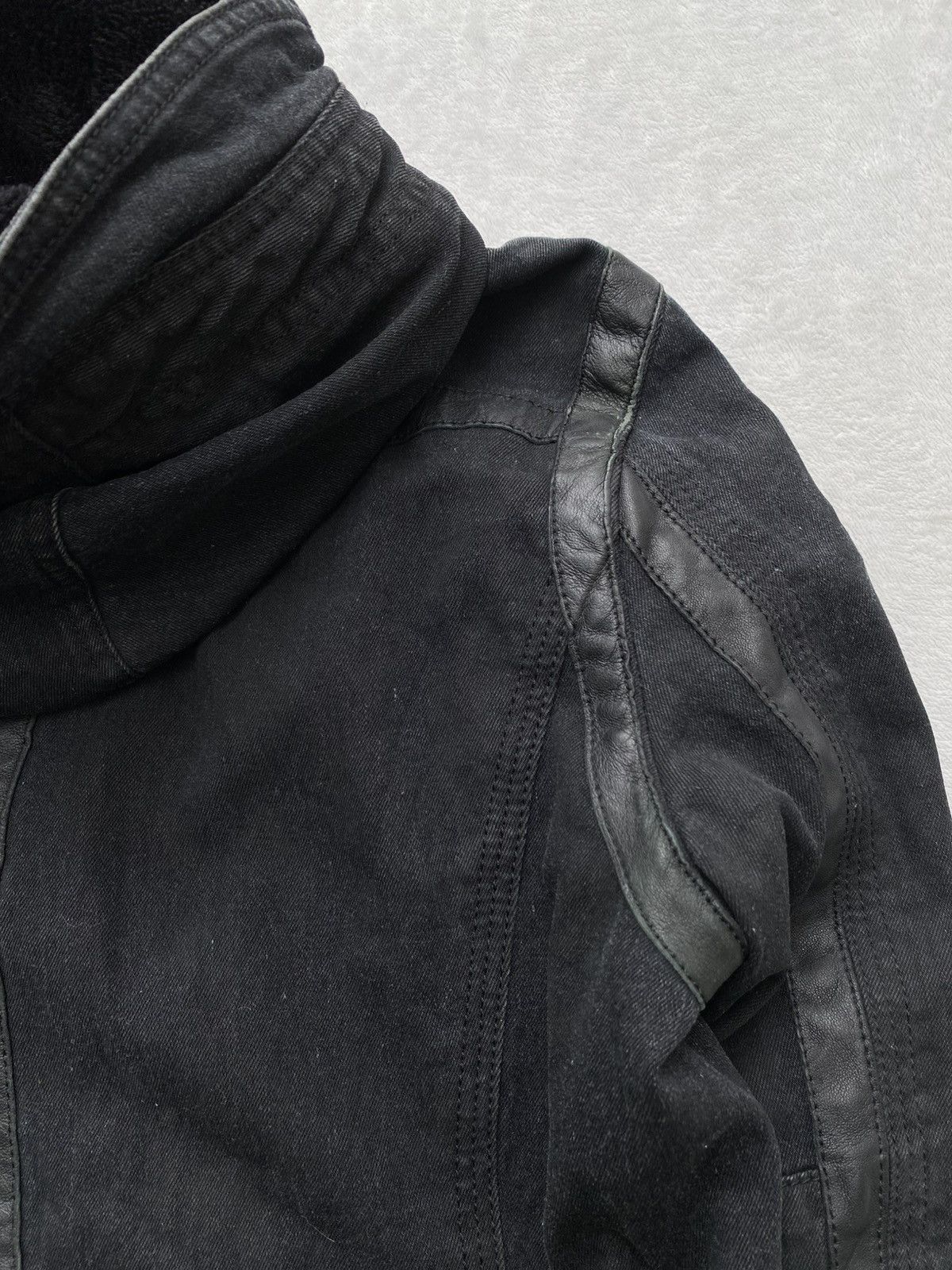 5351 POUR LES HOMMES 2000s 5351 Pour Les Hommes Leather Trimmed Washed Parka Size US S / EU 44-46 / 1 - 18 Thumbnail