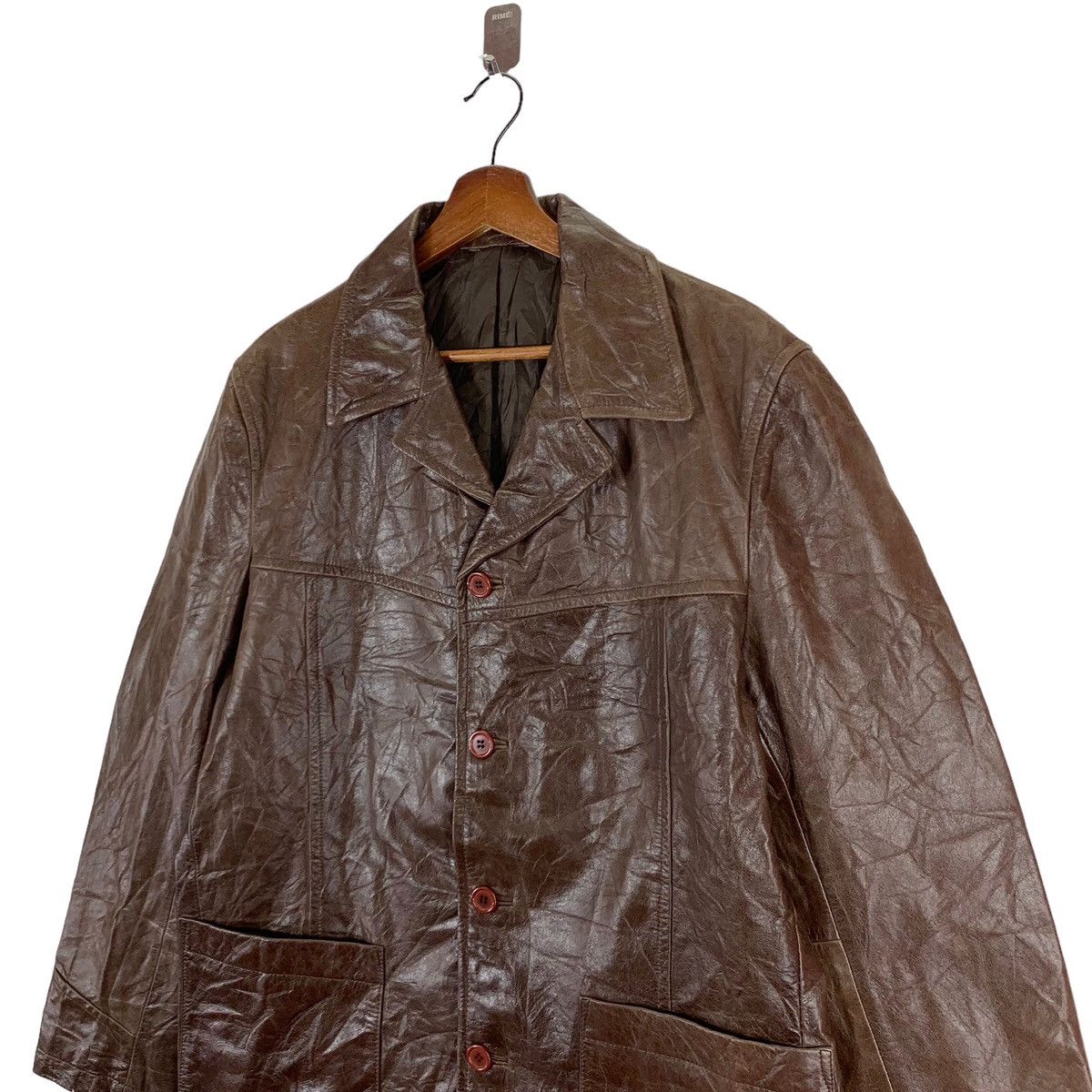 Genuine Leather Vintage Smiths American Product Leather Button Jacket Size US L / EU 52-54 / 3 - 3 Thumbnail