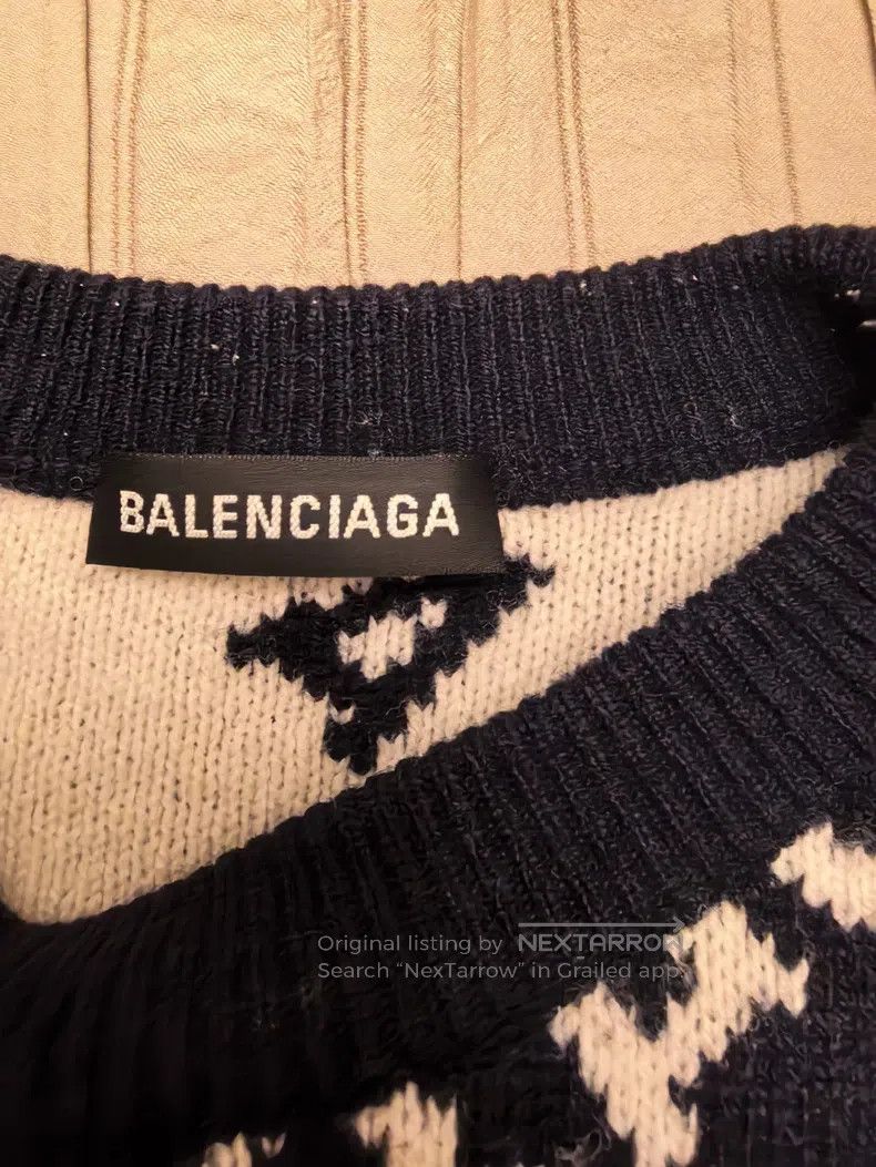 Balenciaga Balenciaga Deep Blue Knit Sweater Size US S / EU 44-46 / 1 - 6 Thumbnail