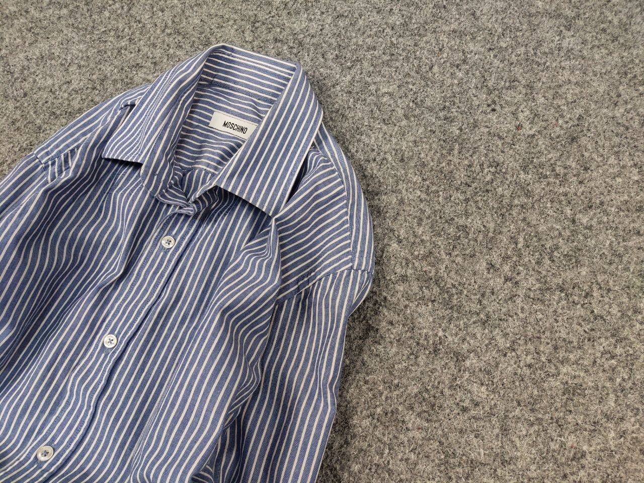 Moschino Moschino Design Casual Striped Minimalist Logo Button Shirt Size US M / EU 48-50 / 2 - 4 Thumbnail