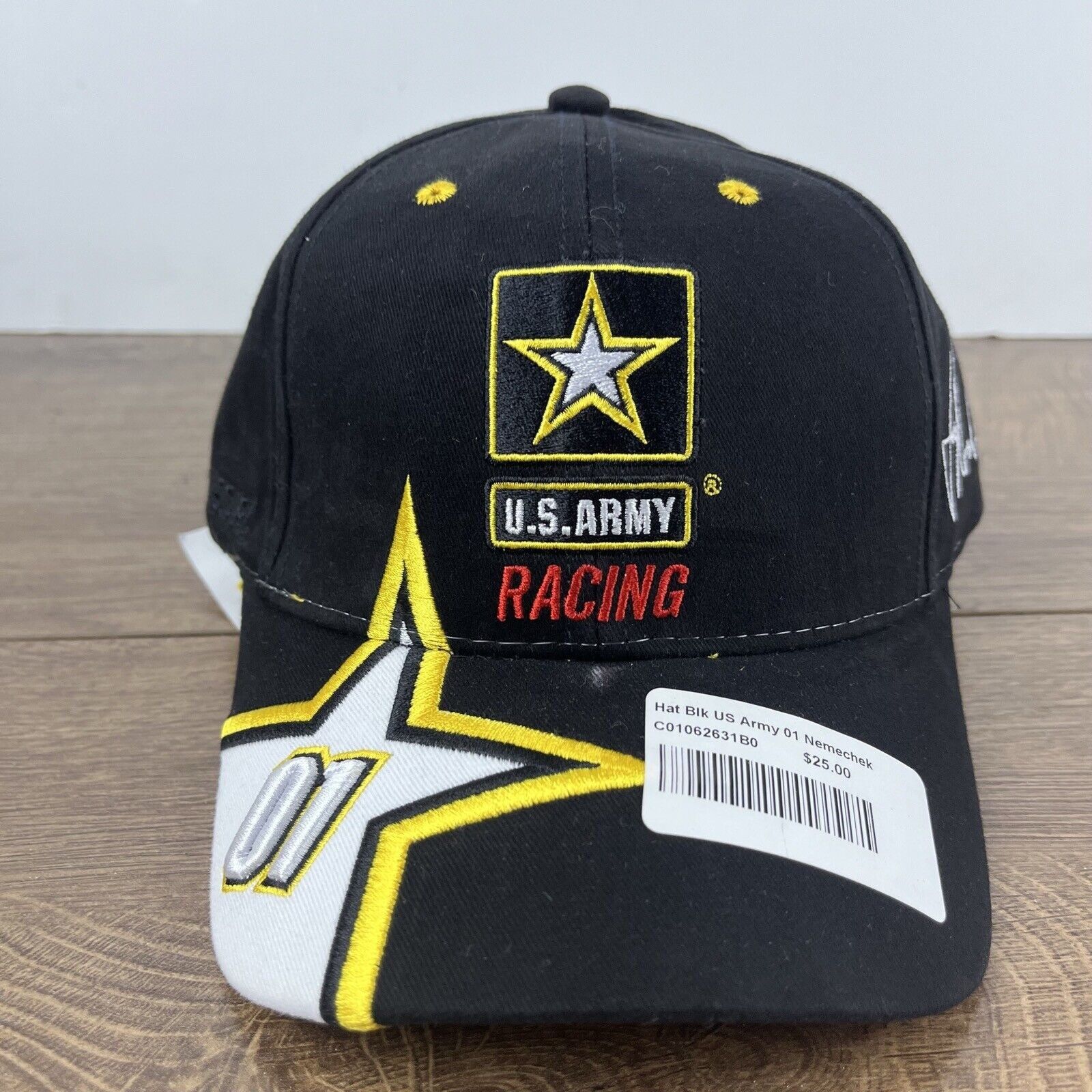 Other US Army Racing 01 Hat Black Cap Hat Adjustable Hat Black NAS Size ONE SIZE - 5 Thumbnail