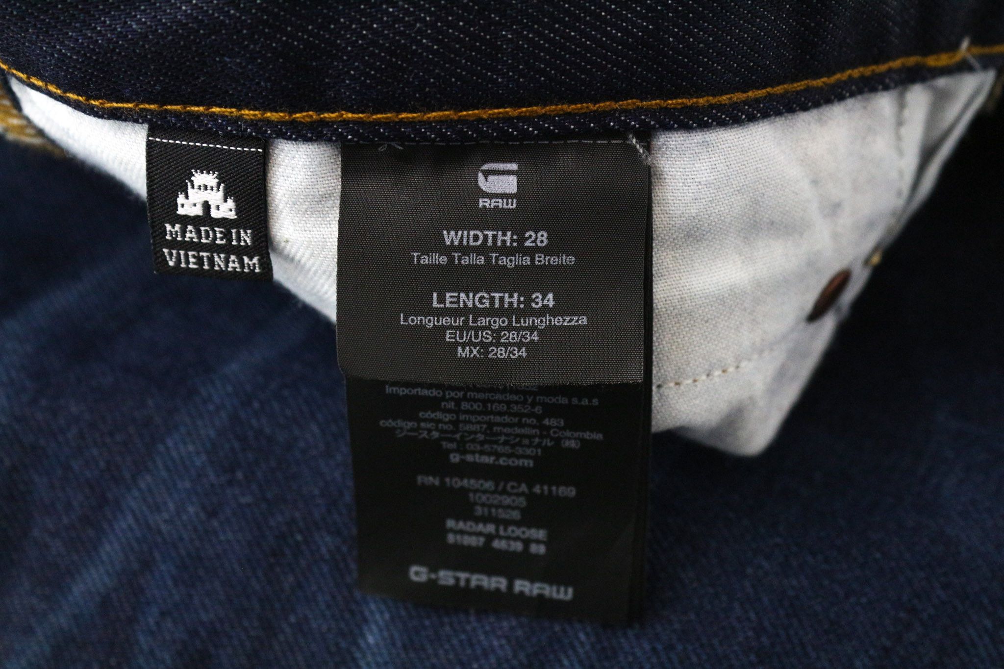 G-Star RADAR W28/L34 Washed Blue Cotton Jeans 74738 Size US 28 / EU 44 - 5 Thumbnail