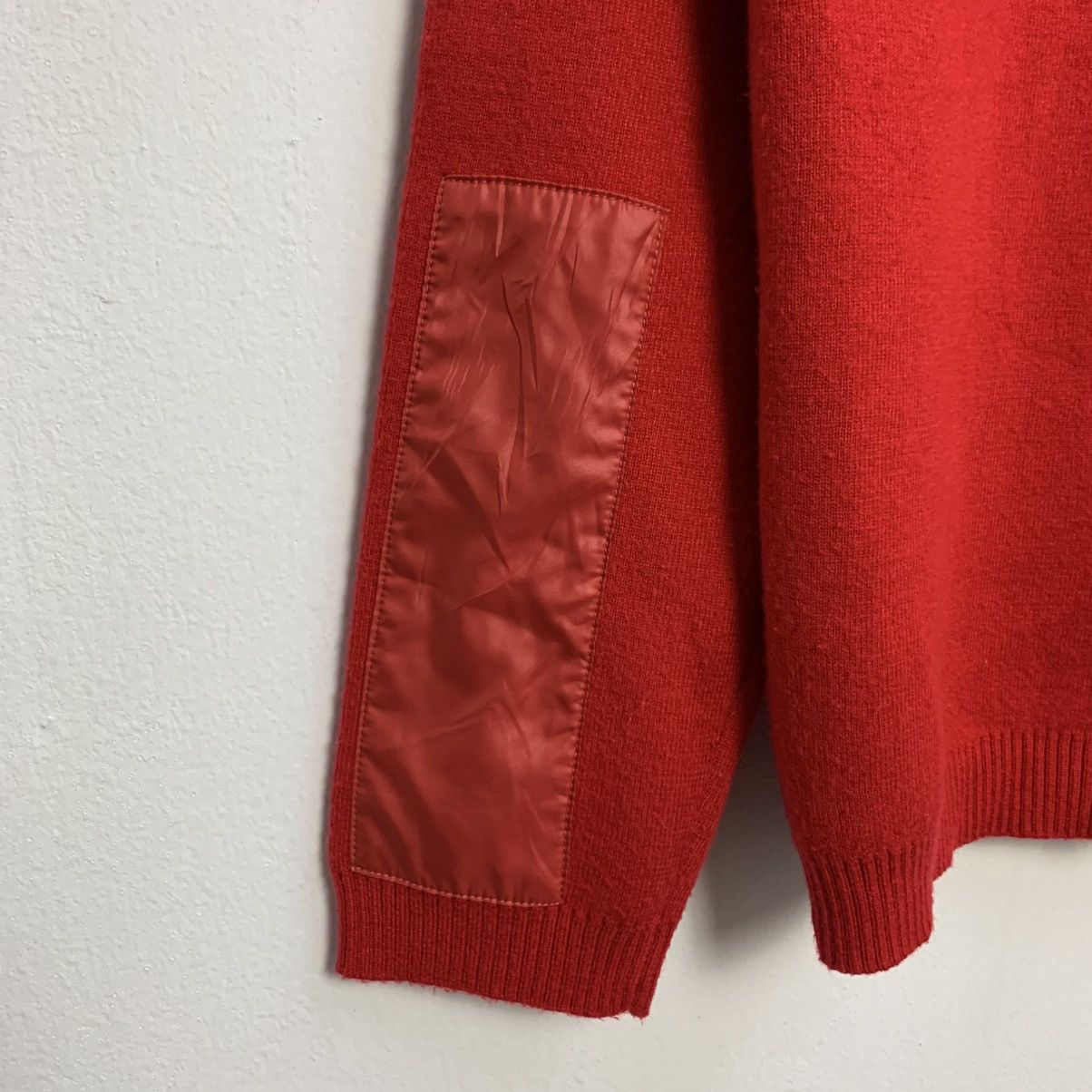 Lanvin Lanvin Sport Red Knit Hoodie w/ Nylon Paneling Size US S / EU 44-46 / 1 - 8 Thumbnail
