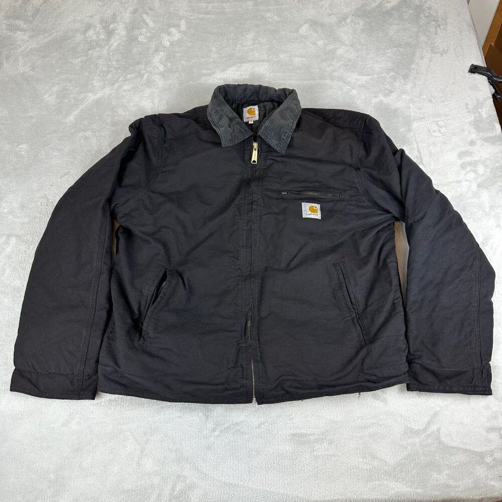 Carhartt Carhartt Black Re-work Detroit Jacket Grey Collar Men's Siz Size US XL / EU 56 / 4 - 1 Thumbnail