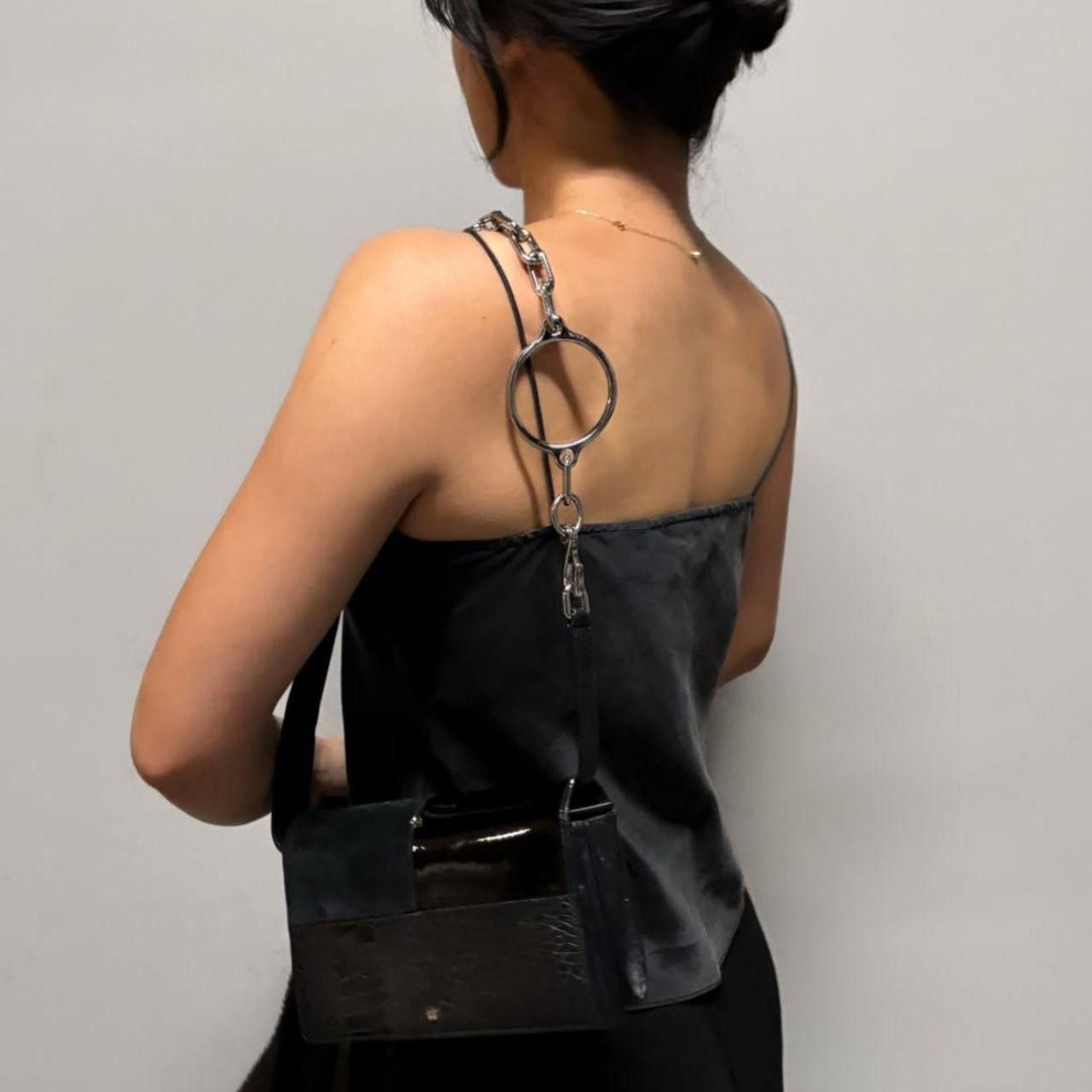 Alexander Wang Alexander Wang Patchwork Suede Leather Chain Shoulder Bag Size ONE SIZE - 2 Thumbnail