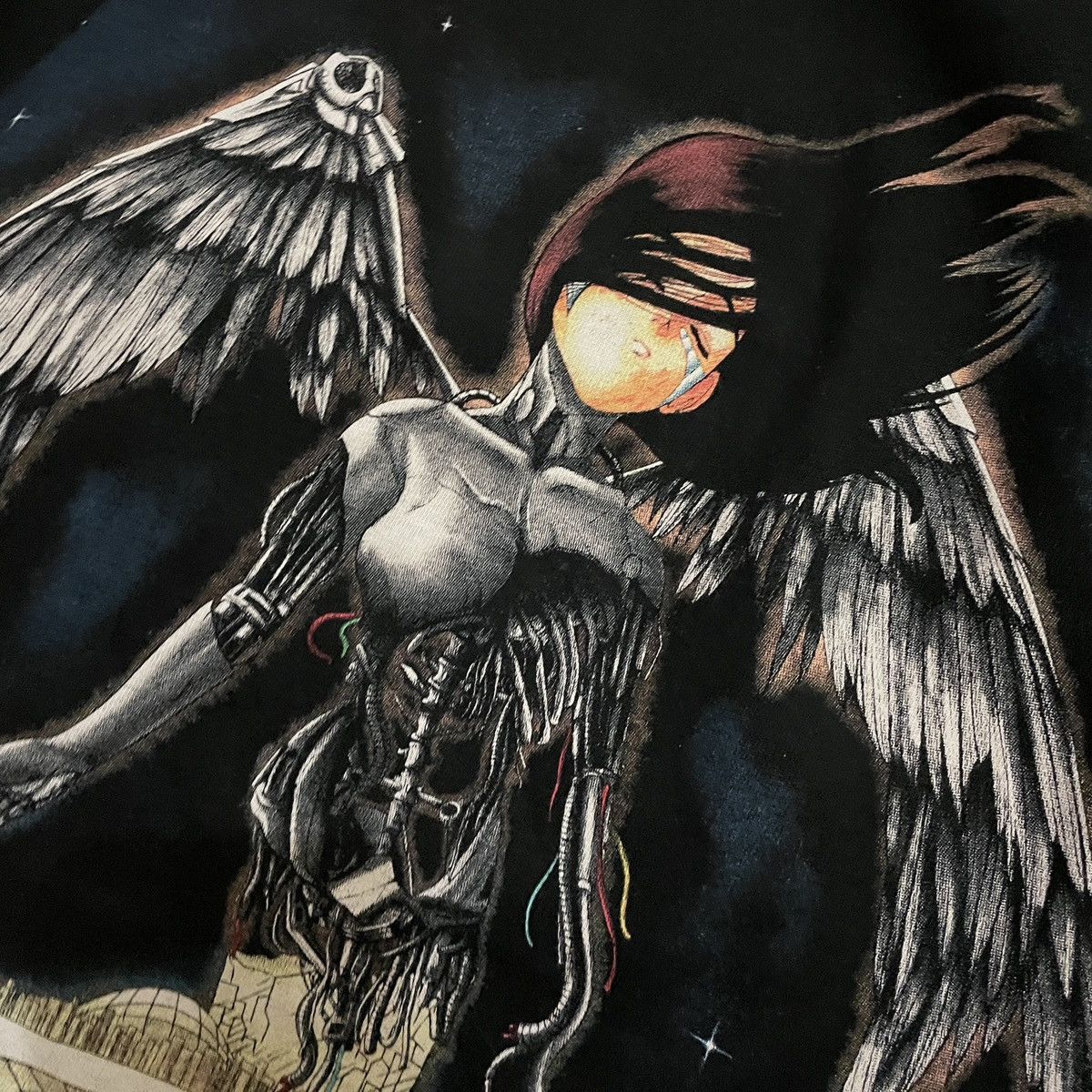 image of Anima x Vintage Gunnm Battle Angel Alita Japanese Anime Manga T Shirt XL in Black, Men's