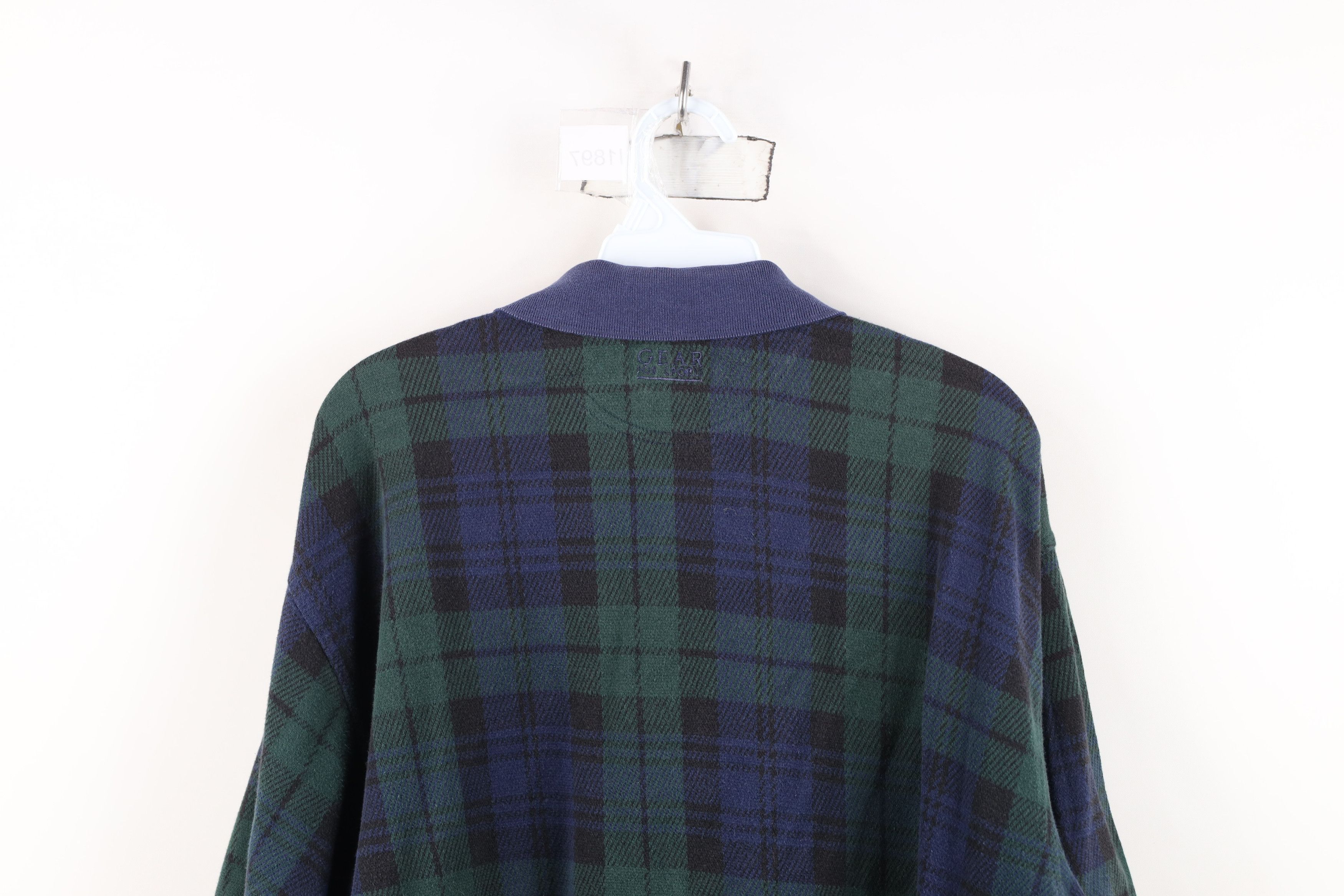 Vintage Vintage 90s Streetwear Knit Lake Tahoe Golf Polo Shirt Plaid Size US XL / EU 56 / 4 - 13 Thumbnail