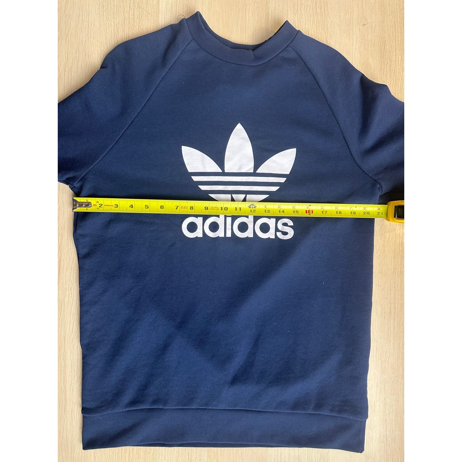 Adidas Adidas Trefoil Navy Blue Crewneck Shirt - Size M - New Size US M / EU 48-50 / 2 - 4 Thumbnail