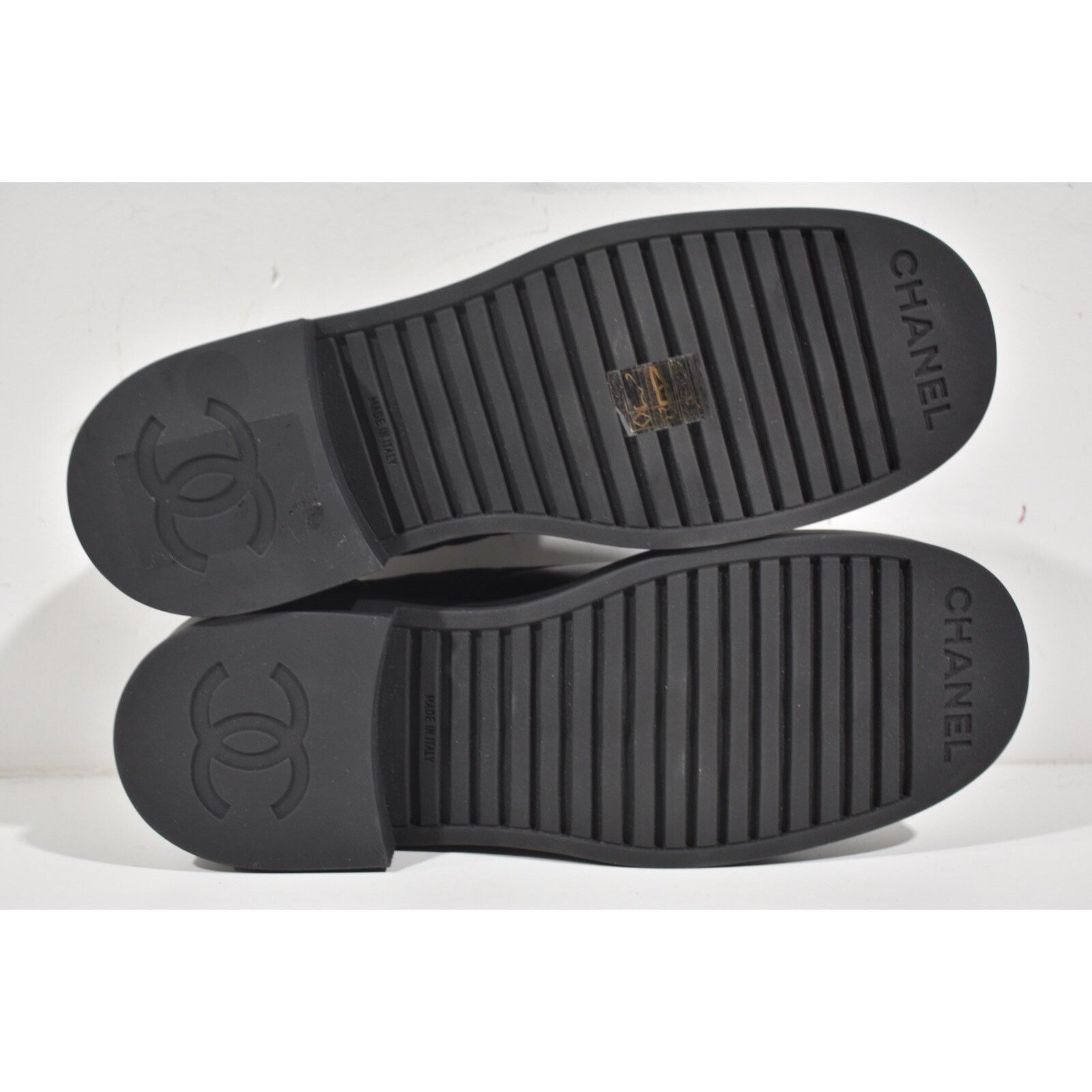 Chanel 21B Leather CC Logo Platform Lace Up Creeper Flat Loafer 41 Size US 11 / IT 41 - 11 Thumbnail