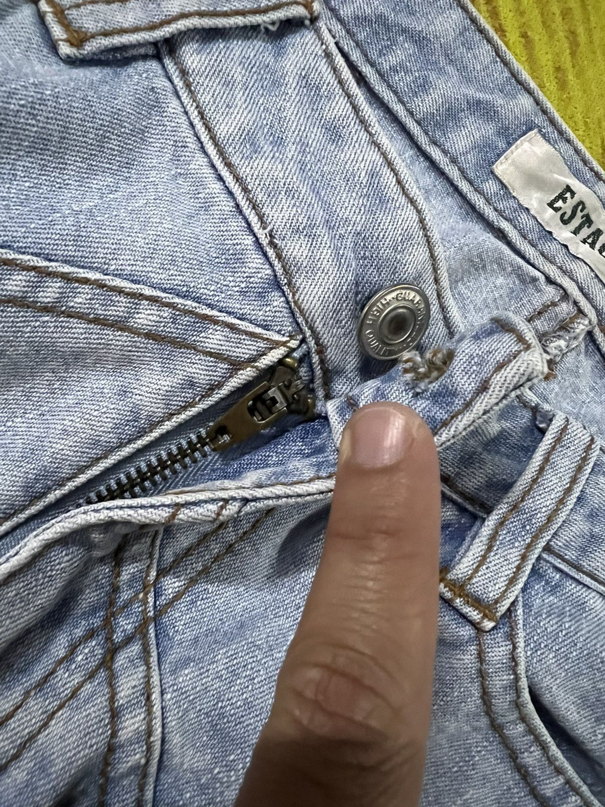 Japanese Brand 💥Flare💥Estacot Faded Distress Jean Like Tornado Mart Size US 28 / EU 44 - 17 Thumbnail