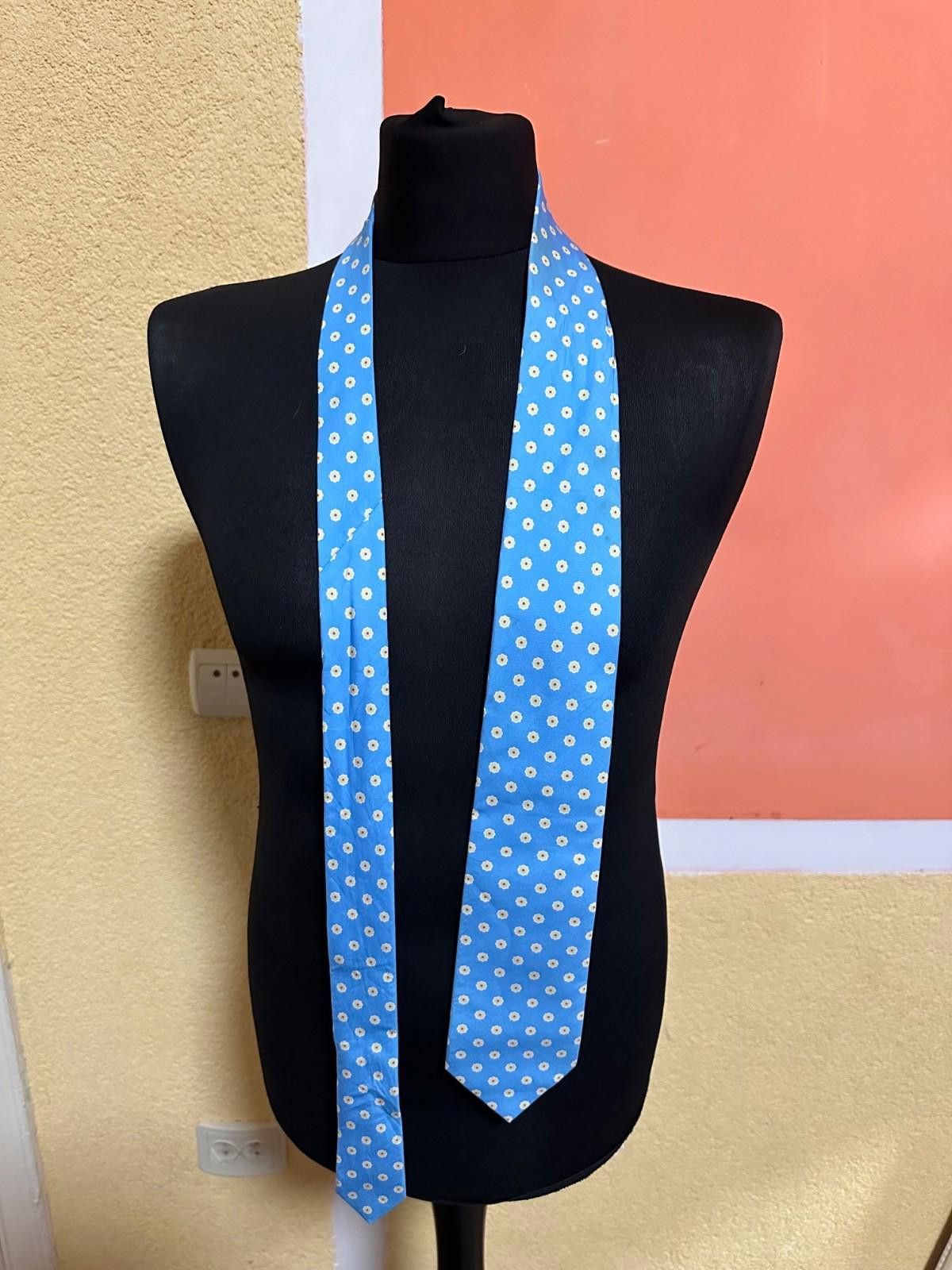 Luigi Borrelli Borrelli Napoli Blue Floral Silk Ties Size ONE SIZE - 1 Thumbnail