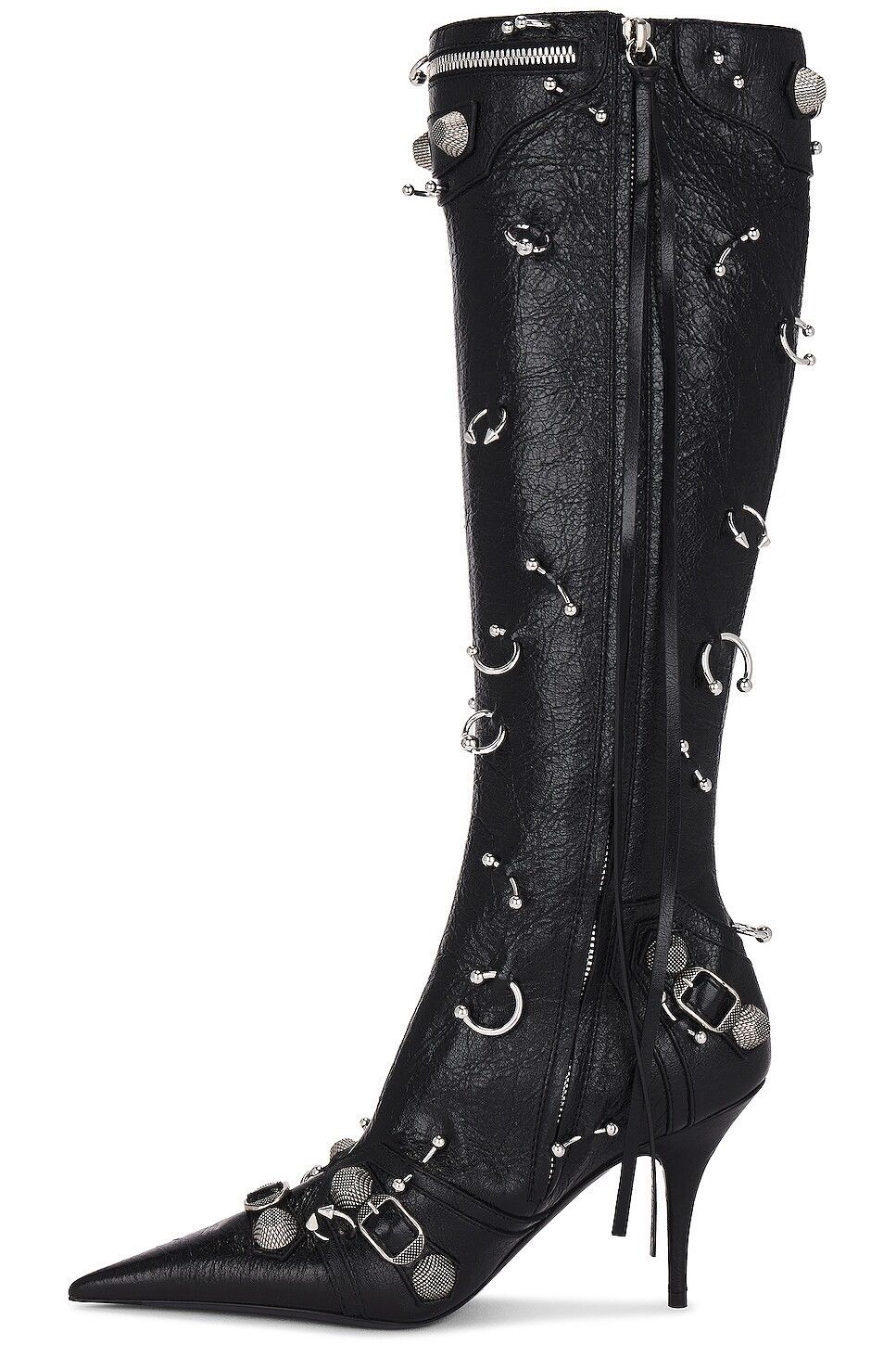 Balenciaga Balenciaga pierced Cagole 90mm boots in leather Size US 6 / IT 36 - 1 Thumbnail