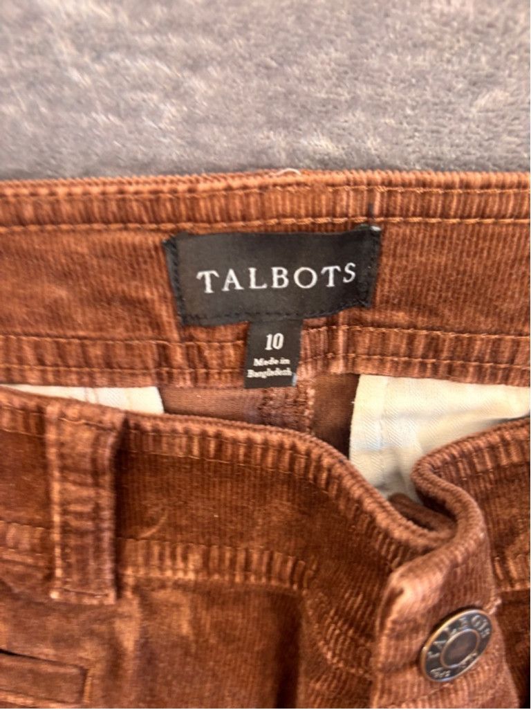 Talbots Women's Talbots Brown Corduroy Pants Size 10 Size 32" / US 10 / IT 46 - 10 Thumbnail