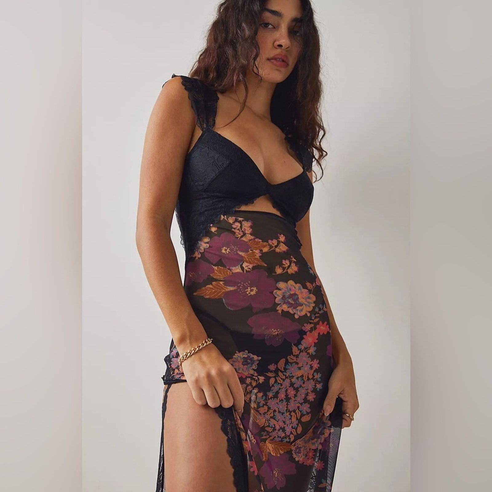 Free People 🎉LAST CHANCE🎉Free People‎ Suddenly Fine Maxi Slip Black Size XS / US 0-2 / IT 36-38 - 1 Thumbnail