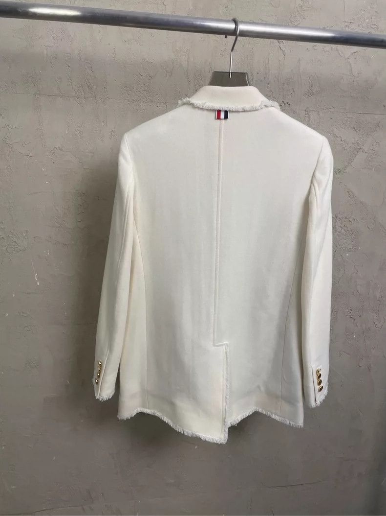 Thom Browne Thom Browne A beige gold knuckelwool suit jacket Size 40S - 2 Thumbnail