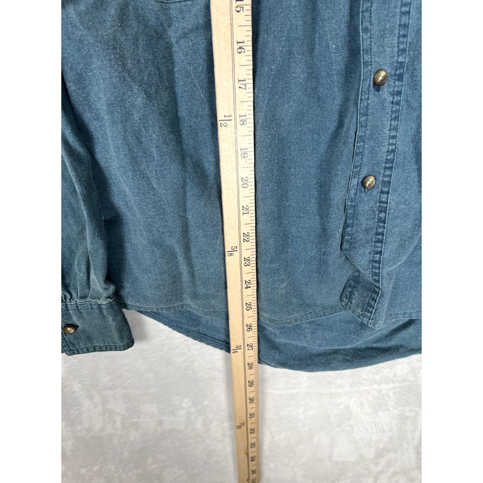 Bugle Boy VINTAGE Bugle Boy Shirt Mens M Blue Denim Long Sleeve Snap Front Casual Size US M / EU 48-50 / 2 - 5 Thumbnail