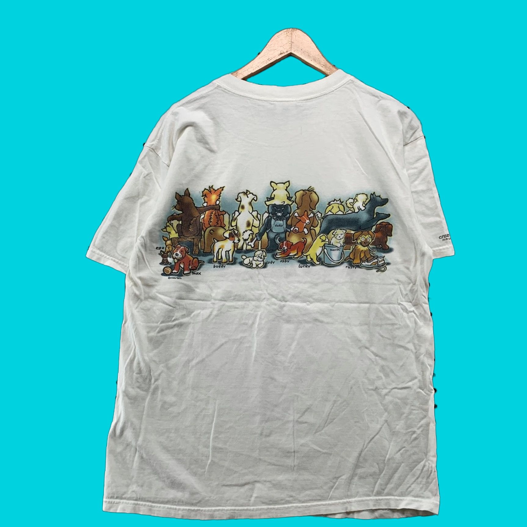 Vintage VINTAGE Crazy Shirts Adopt A Dog Hawaii T Shirt Mens Large White Short Sleeve Size US L / EU 52-54 / 3 - 1 Thumbnail