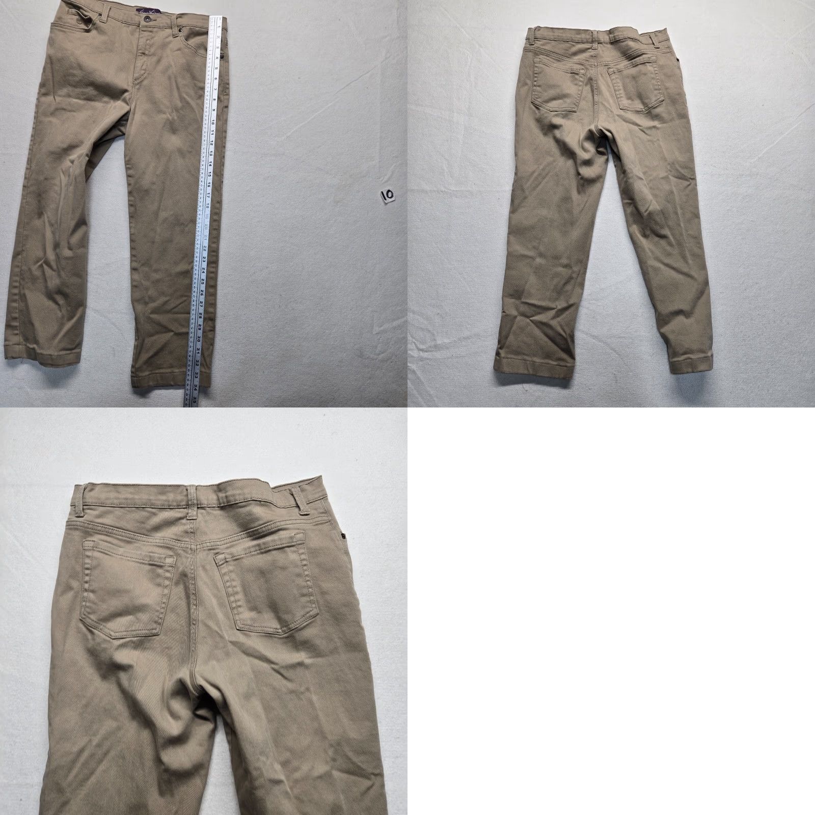 Gloria Vanderbilt Gloria Vanderbilt Women’s Stretch Twill Beige Khakis Pants 12P Petite Tan Beige Stretch Pockets Womens Size 34" / US 12 / IT 48 - 8 Thumbnail