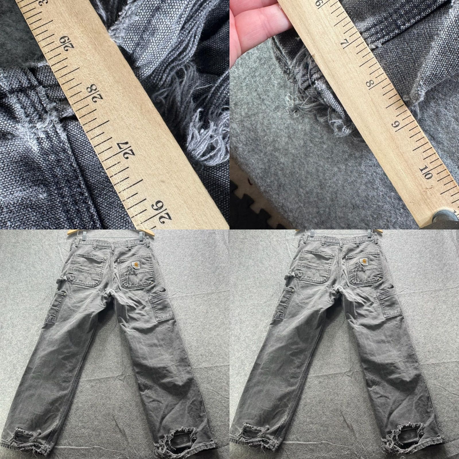 Carhartt Vintage Carhartt Pants Mens 32x28 Gray Canvas Carpenter Distressed Destroyed Size US 32 / EU 48 - 9 Thumbnail