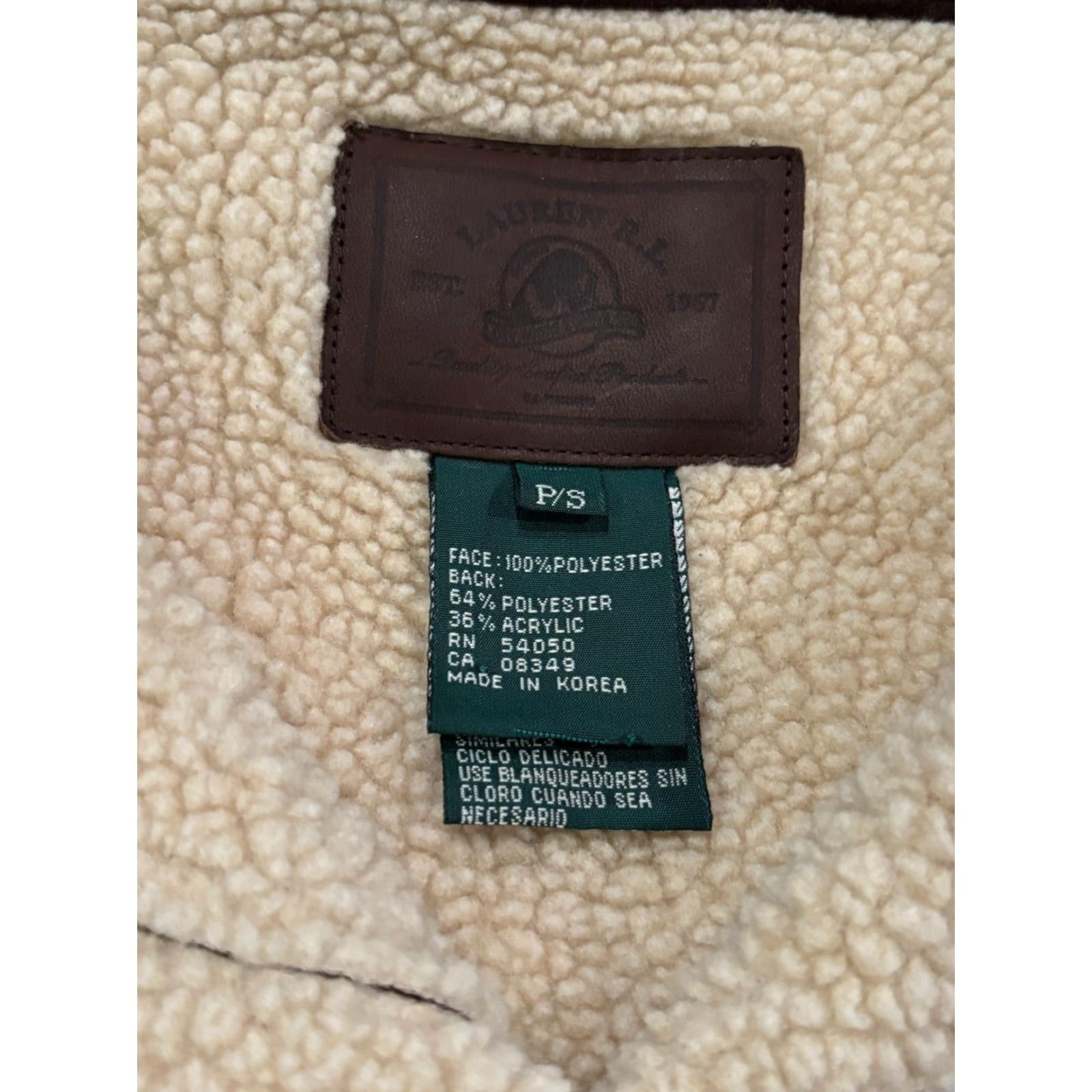 Ralph Lauren VINTAGE Lauren Ralph Lauren Faux Suede Vest Womens XL Brown Sherpa Lined Button Jacket Size XL / US 12-14 / IT 48-50 - 3 Thumbnail