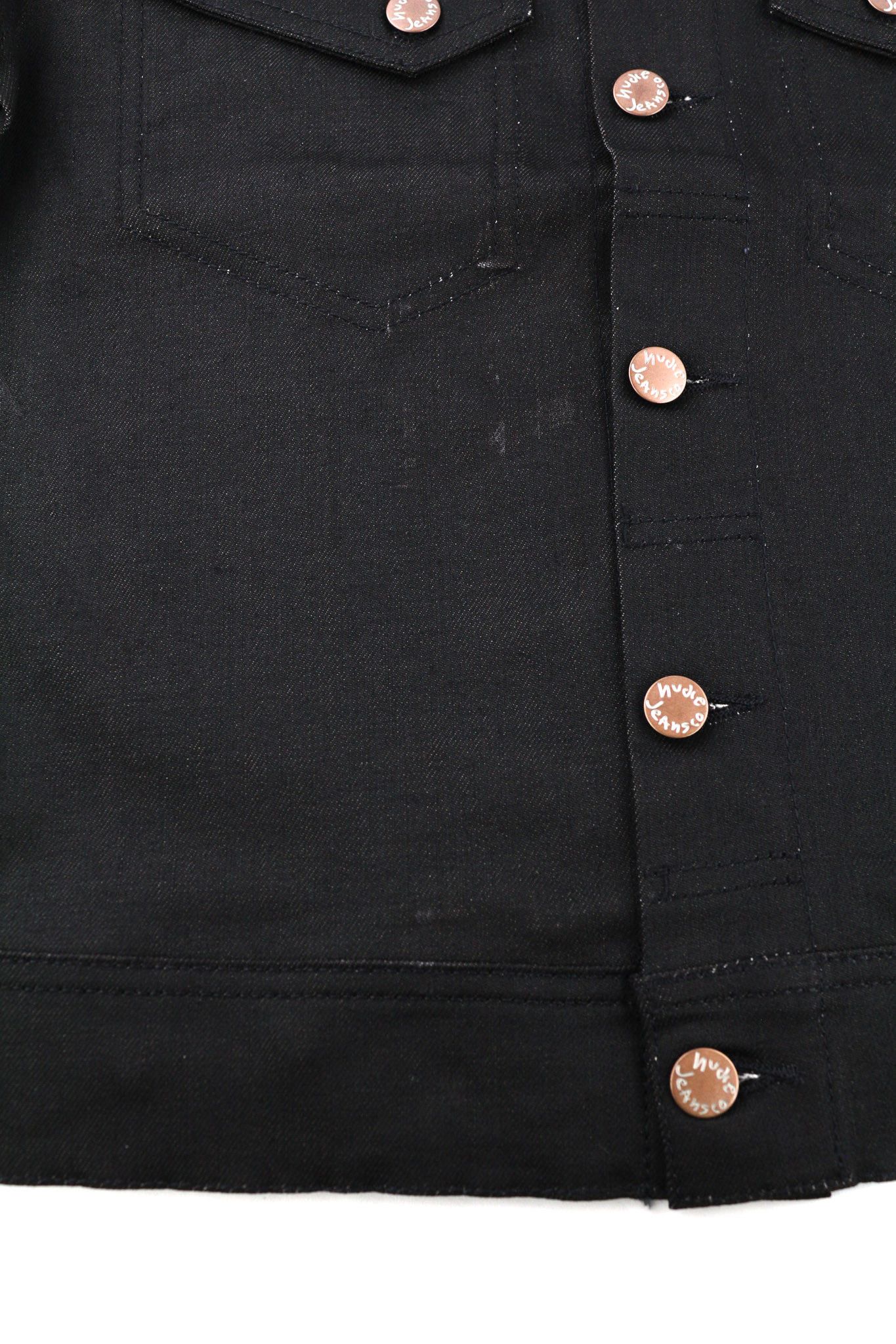 Nudie Jeans CONNY XS Dry Back Coated Polo Neck Logo Denim 81603 Size US XS / EU 42 / 0 - 8 Thumbnail