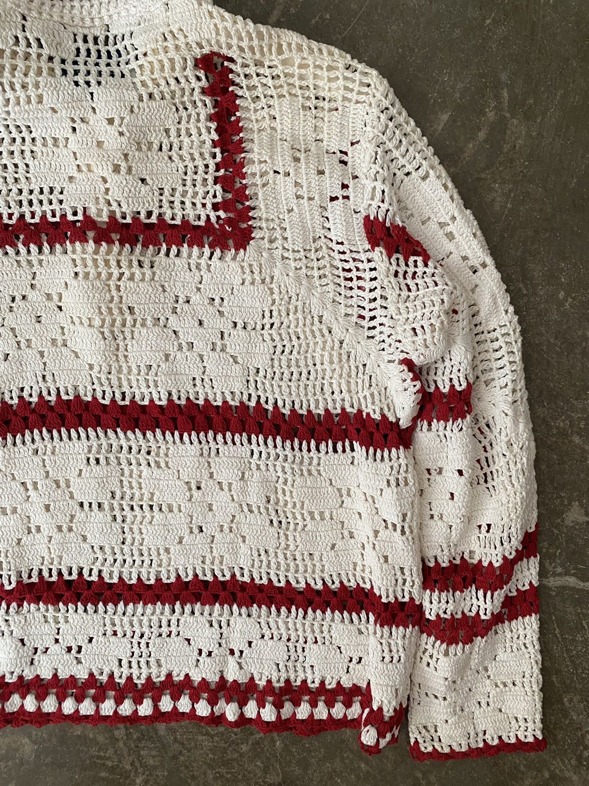 Bode Bode Mockneck Crochet Pullover Kapital Our Legacy Sacai Size US L / EU 52-54 / 3 - 7 Thumbnail