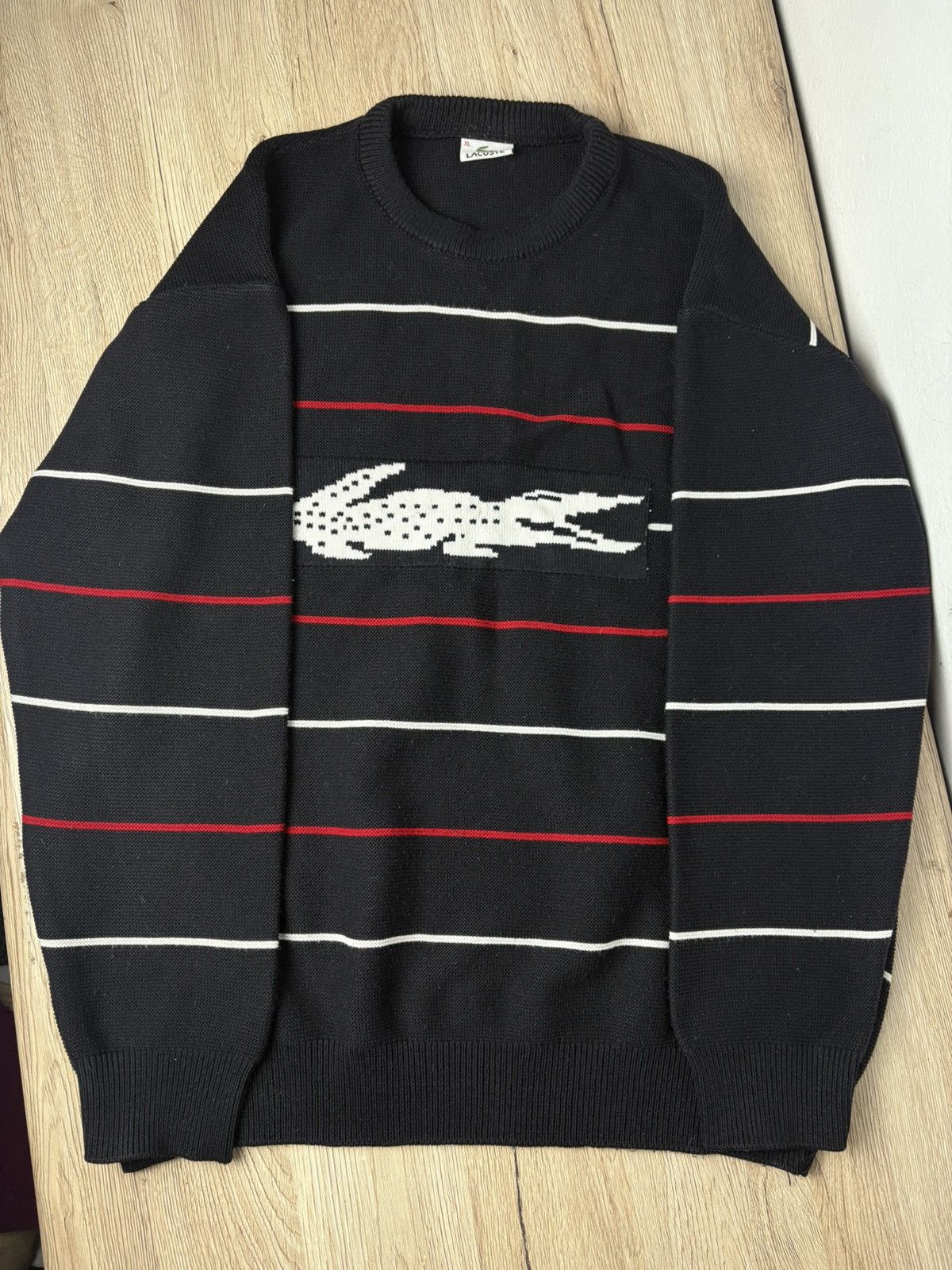 Lacoste × Vintage Sweater Lacoste Size US XL / EU 56 / 4 - 1 Thumbnail