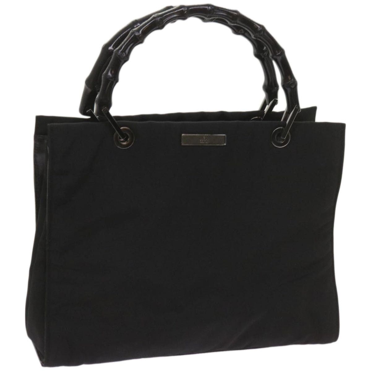 Gucci GUCCI Bamboo Hand Bag Canvas Black 002 002 Size ONE SIZE - 1 Thumbnail