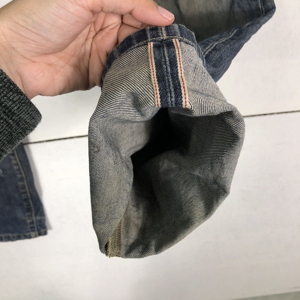 Japanese Brand Rare Distressed Denim Jeans Regular Fit Uniqlo Issey Miyake Size US 36 / EU 52 - 11 Thumbnail