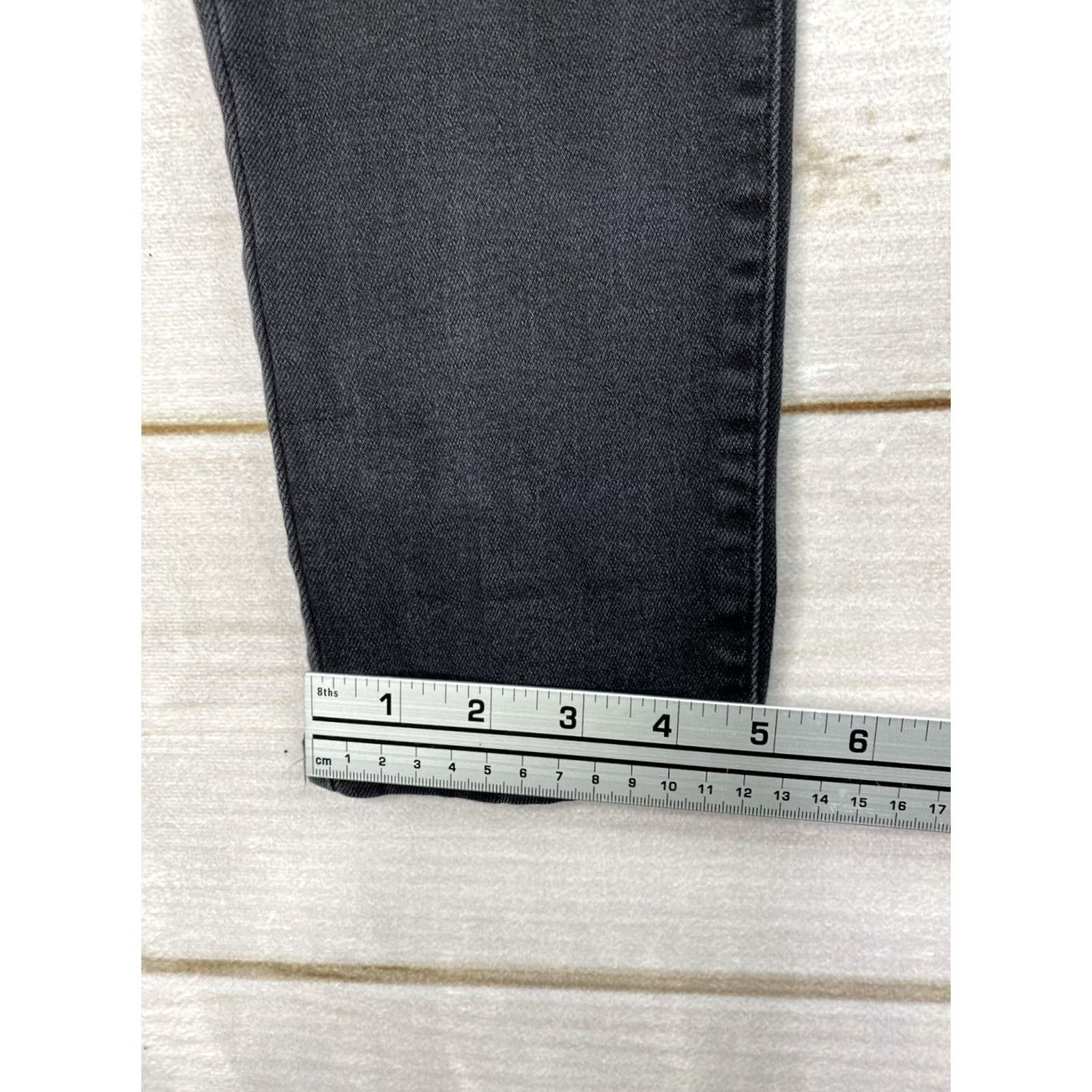 Vintage St. John's Bay Jeans Skinny Womens 12 Tall Black Mid Rise Stretch Denim 5-Pocket Logo 90s Y2K Vintage: No Size 34" / US 12 / IT 48 - 7 Thumbnail