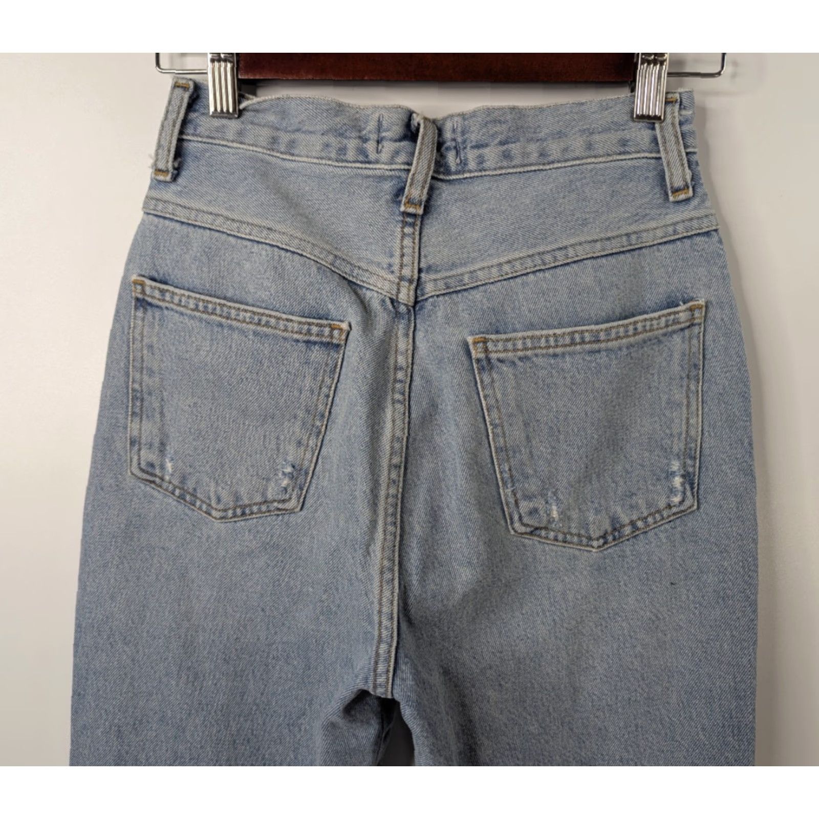 Agolde AGolde High Rise Pinch Waist Denim Jeans Size 24 Light Blue A095-1141 Jeans Women 5-Pocket Slim Casual 24 Blue Size 42" / US 20 - 6 Thumbnail