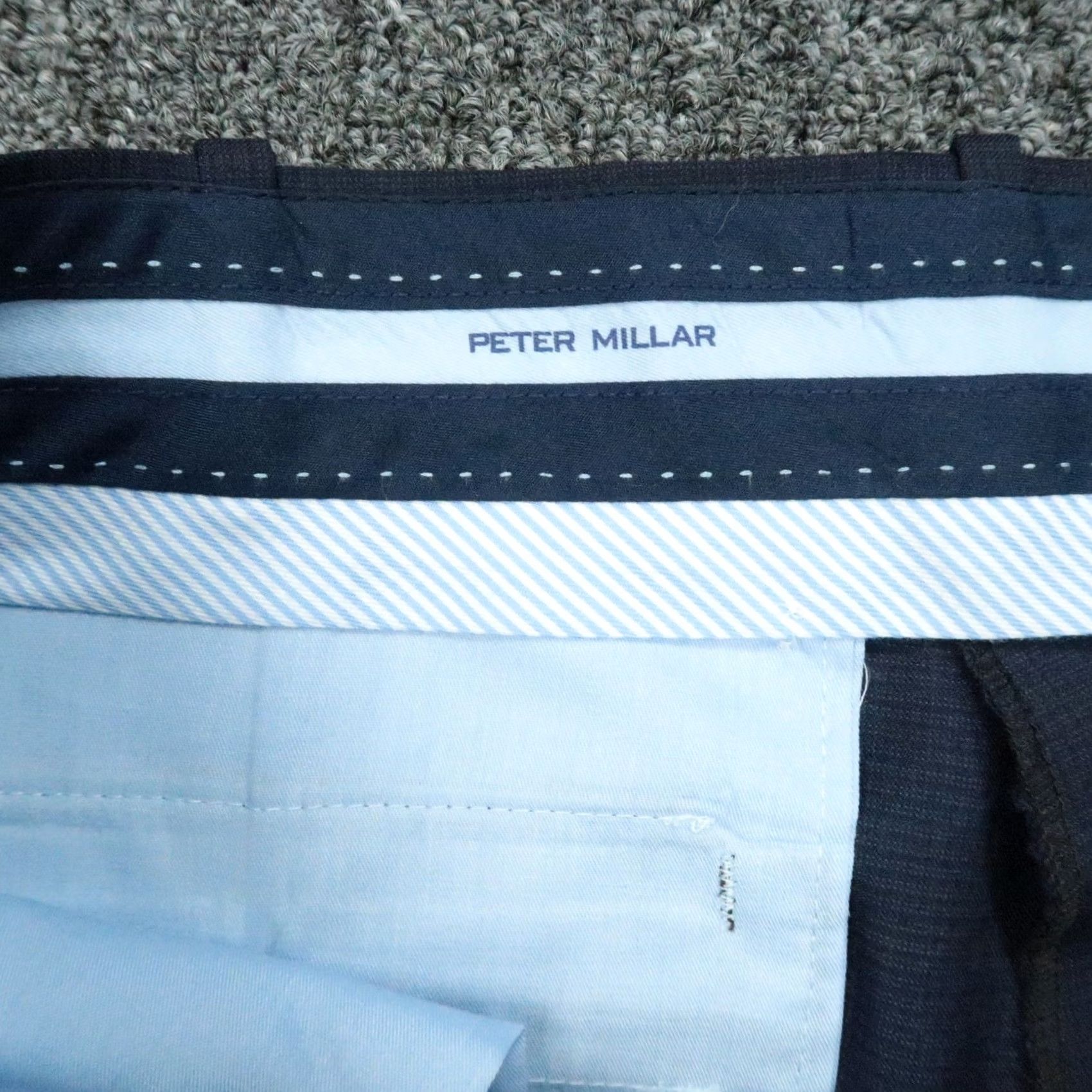 Peter Millar Peter Millar Pants Mens 36x30 Blue Flat Front Trouser Pocket Chino Style Regular Slim Pocketed Size US 36 / EU 52 - 4 Thumbnail