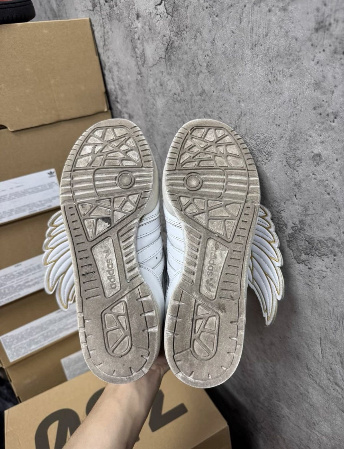 Adidas Adidas Jeremy Scott Wings, White & Gold K37 Size US 6 / IT 36 - 7 Thumbnail