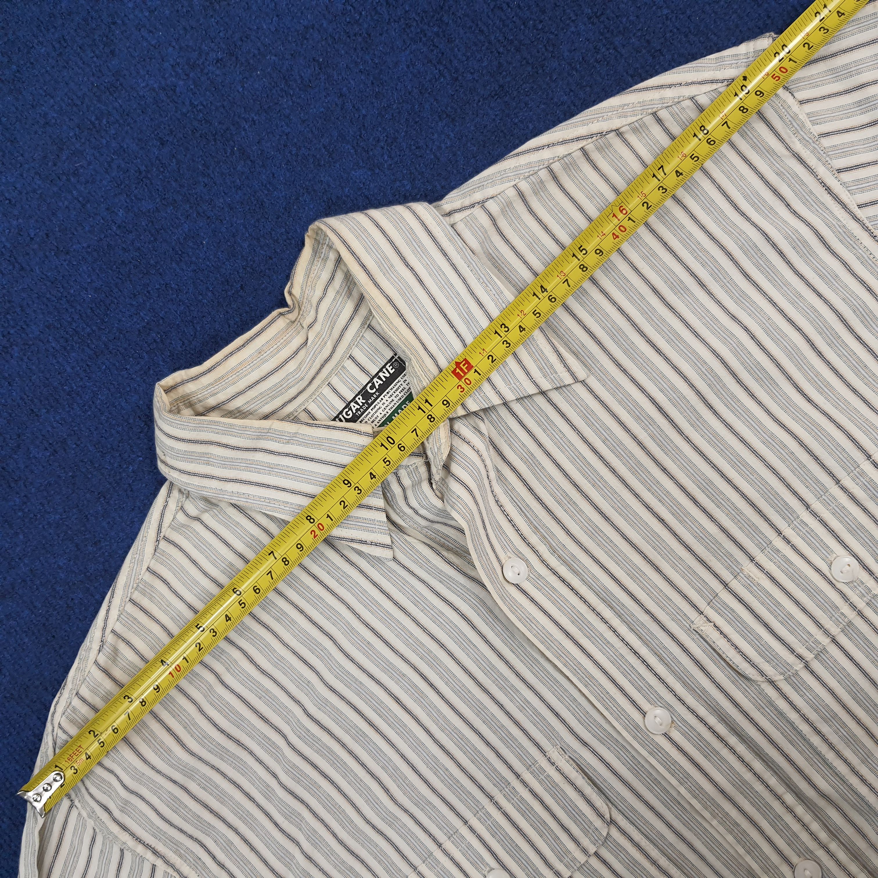 Japanese Brand × Sugar Cane × Vintage Vintage Sugar Cane Striped Japanese Brand Button Up Shirt Size US L / EU 52-54 / 3 - 8 Thumbnail